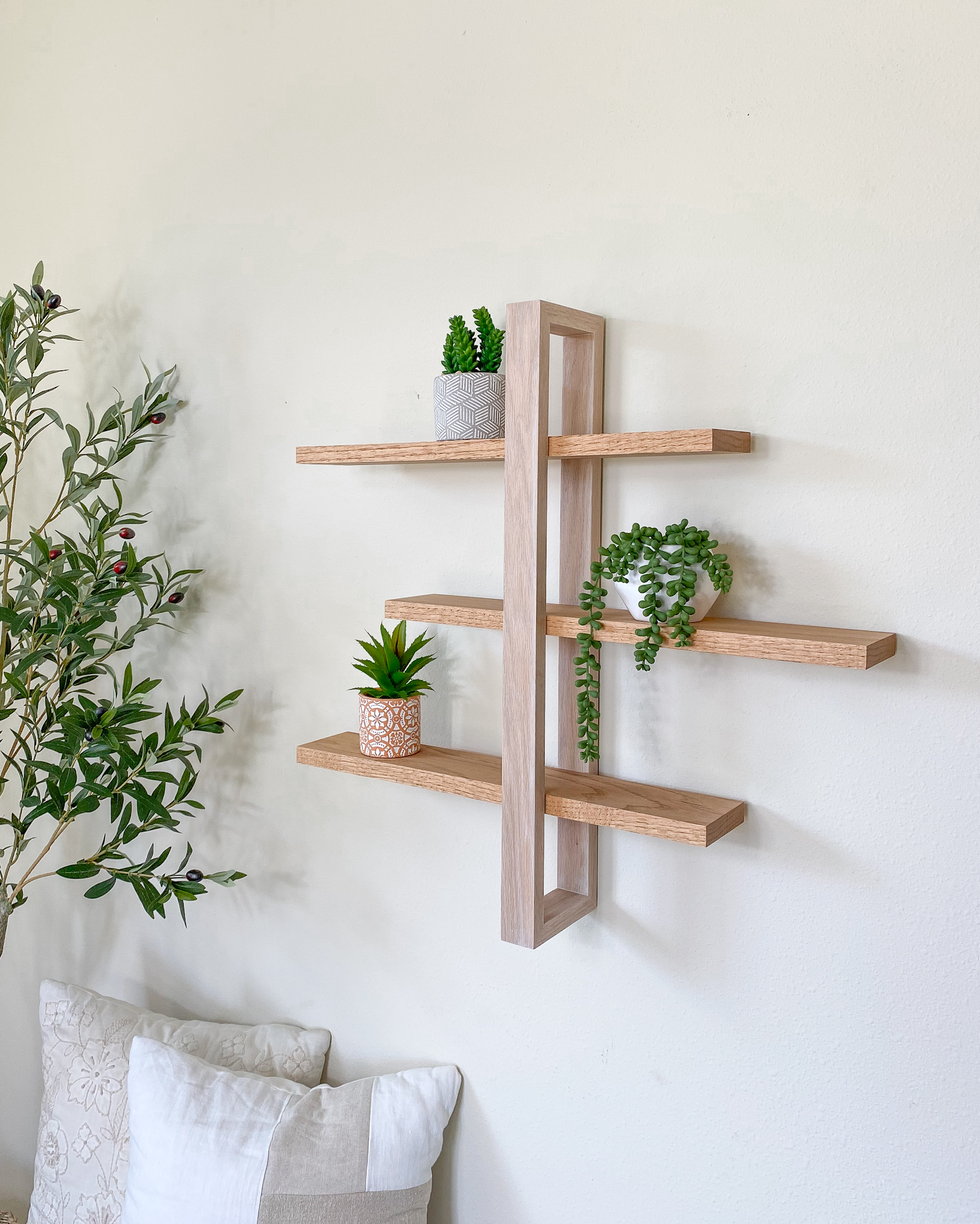 How To Make A Modern Diy Wall Shelf The Handcrafted Haven