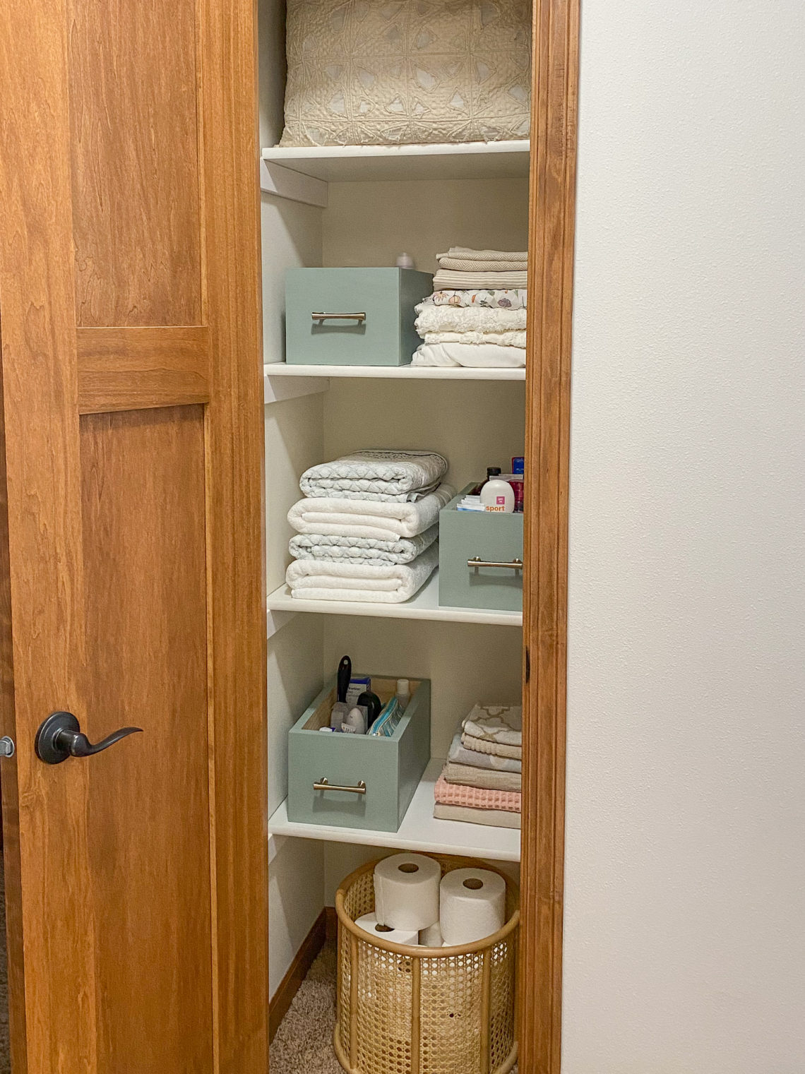 Linen Closet Organization Makeover in just ONE DAY! - The Handcrafted Haven